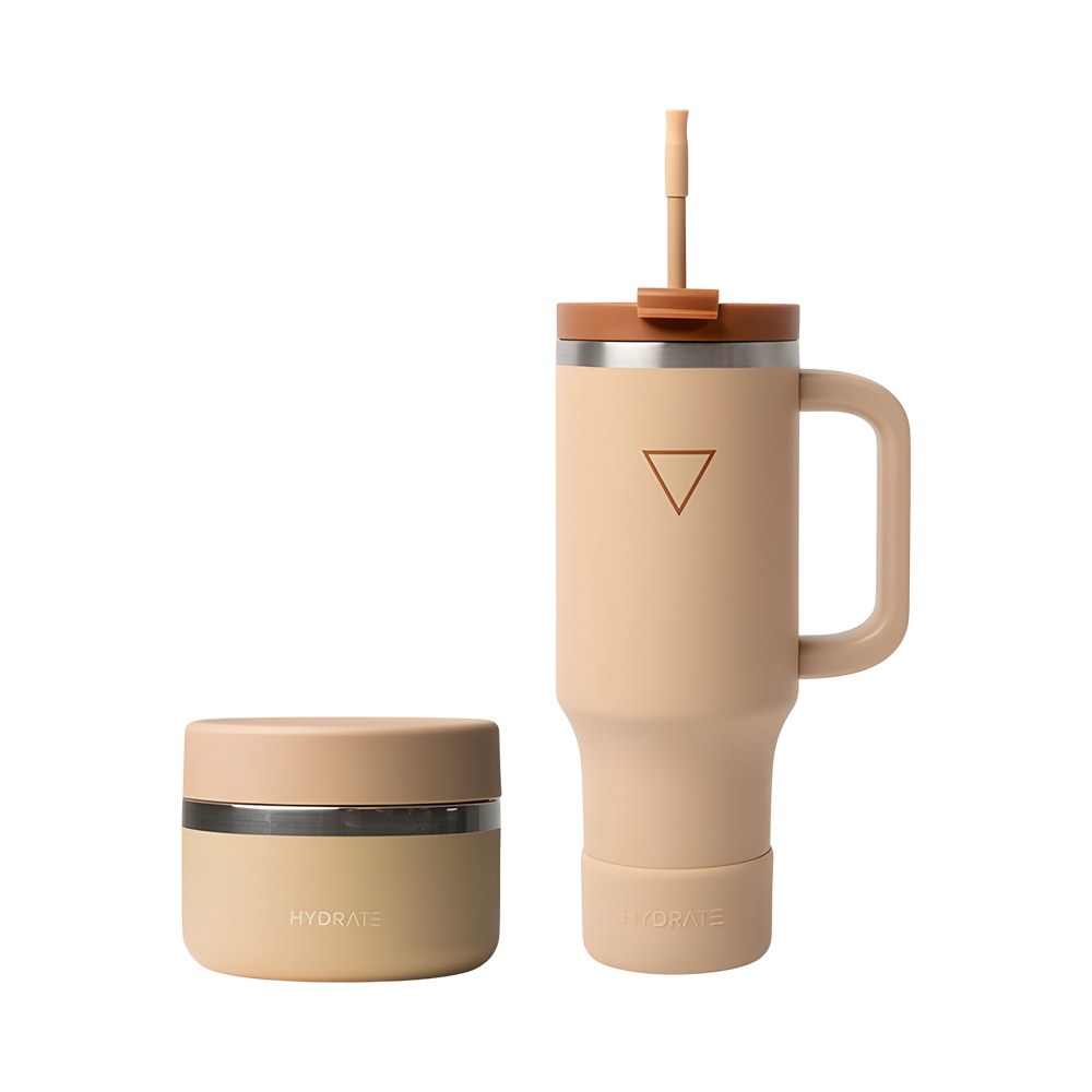 Combo Hydrate Sunbeam 1 L + Foodflask 355 Ml Beige