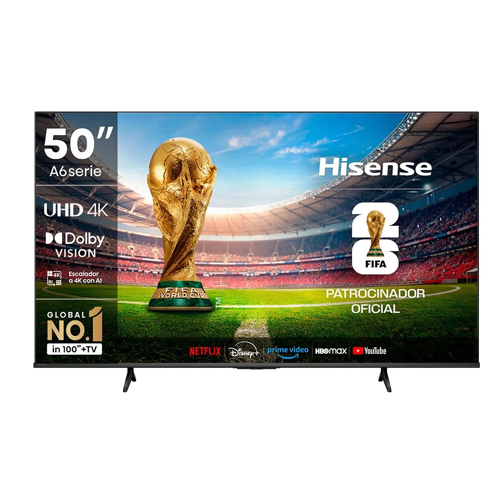 TELEVISOR HISENSE 50" LED UHD 4K SMART VIDAA - 50A6NV