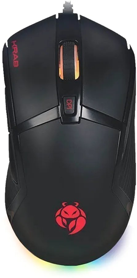 Mouse Gamer Krab Chimera KBGMR50 RGB 24000DPI - Negro (Con cable)