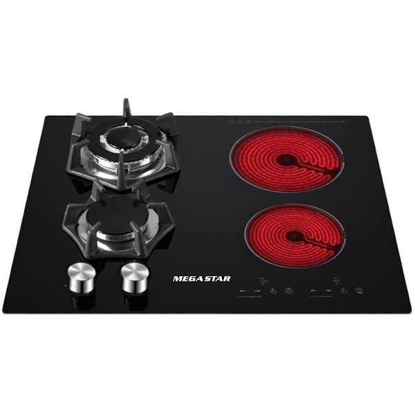 Cocina Cooktop Eléctrica Gas MegaStar COOKTOP2 3.000 watts 220V ~ 50 60 Hz - Negra