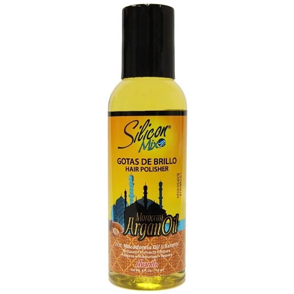Aceite Capilar Silicon Mix Gotas De Brillo Moroccan Argan Hair Polisher 118ml (Frasco Dañado)