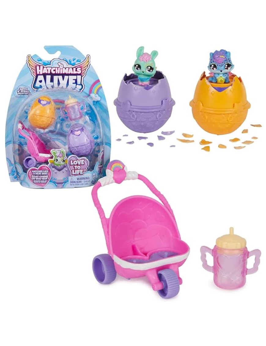 Cochecito de Juguete Playset Hatchimals Alive
