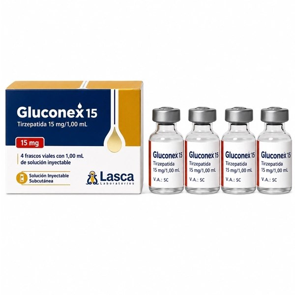 Tirzepatida Gluconex 15mg 1ml - 4 Ampollas