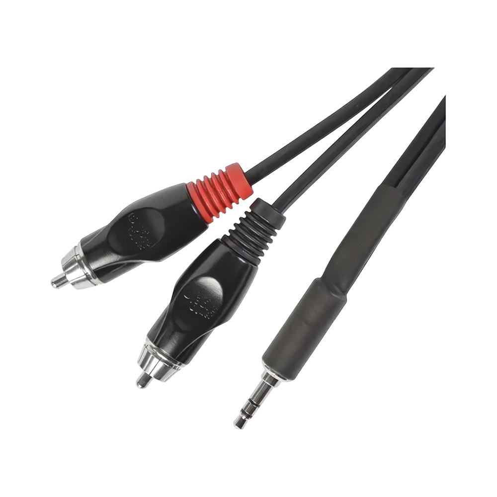 Cable De Audio Santo Angelo Ac7 06 Ft P2 A 2 Rca 1.83 Metros Negro