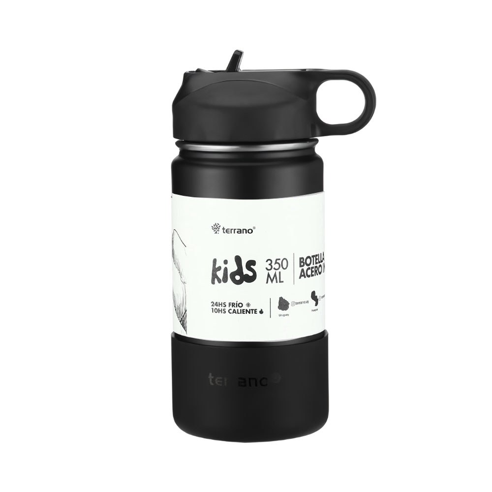 Botella Térmica Terrano Kids 350 Ml Negro