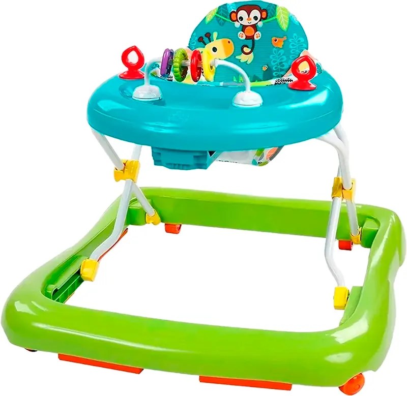 Andador para Bebé Bright Starts Giggling Safari KD10924 - Celeste/Verde