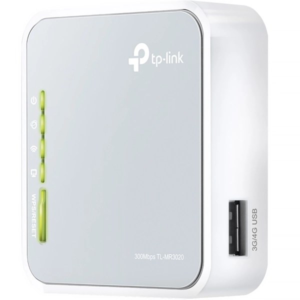 Router Wireless TP-Link TL-MR3020 300 Mbps en 2.4GHz - Blanco Gris