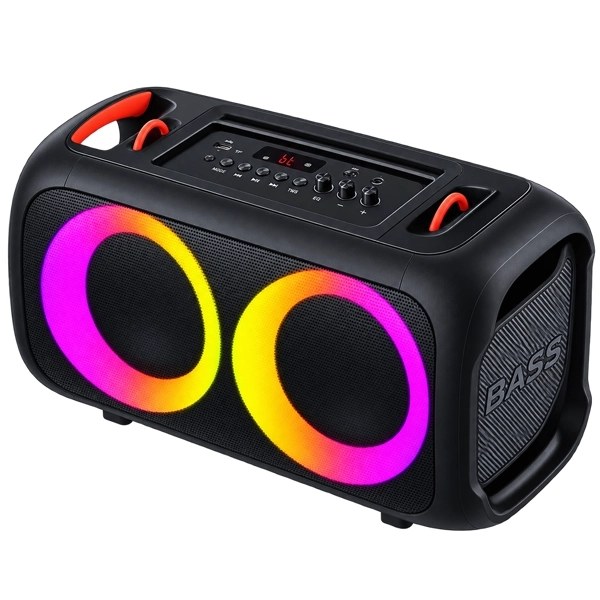 Caja de Sonido MegaStar SPA6608BT 2 de 6.5" 20 watts RMS con Bluetooth y USB Bivolt - Negro