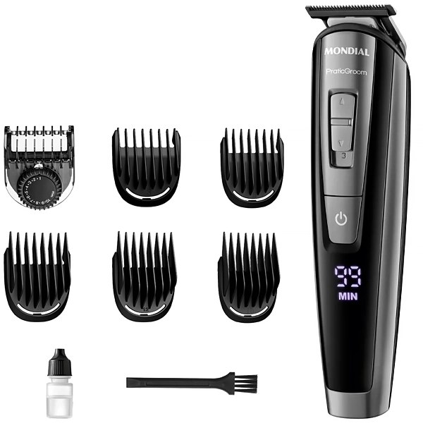 Recortador de Pelos Mondial PracticGroom BG-09 Portátil - Negro