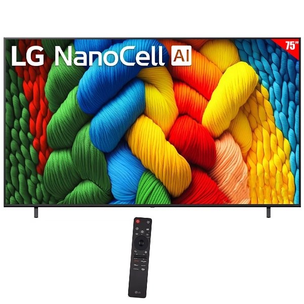 Smart TV LED 75" LG NanoCELL AI 75NANO80ASA 4K Ultra HD webOS Wi-Fi Bluetooth con Conversor Digital