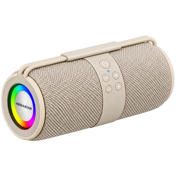 Speaker Megastar HY80BTG 10 watts con Bluetooth Radio FM Auxiliar Micro SD - Beige