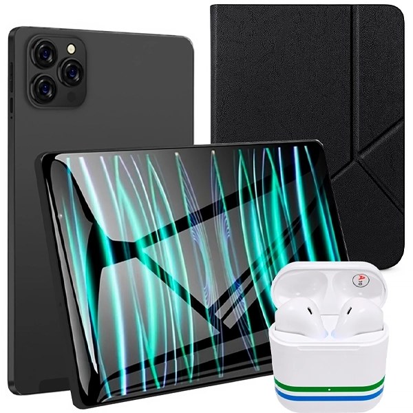 Tablet MOX MO-TP732 5G 256GB 8GB RAM de 7" 8MP 5MP - Negro + Funda + Auricular Inalámbrico