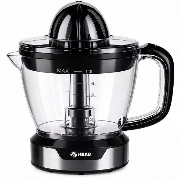 Exprimidor de Frutas Krab KBEJ10 40 watts 127V ~ 60Hz - Negro Plata