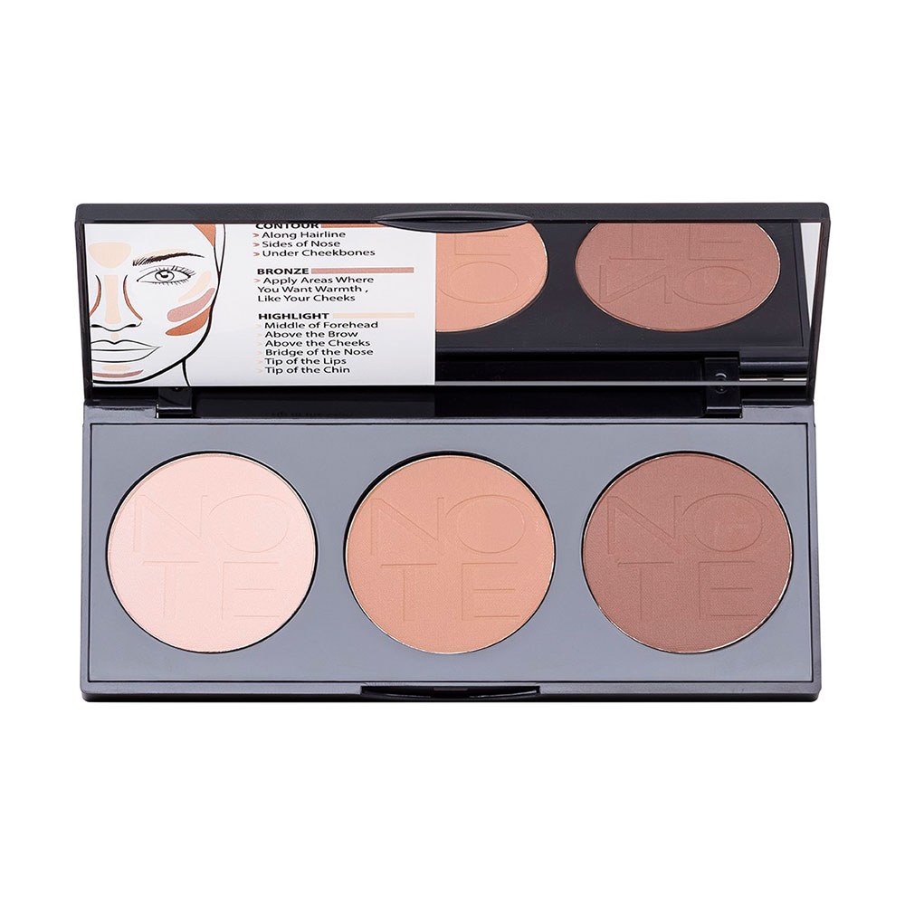 Paleta De Polvo Note Perfecting Contouring Powder 02 Medium To Dark