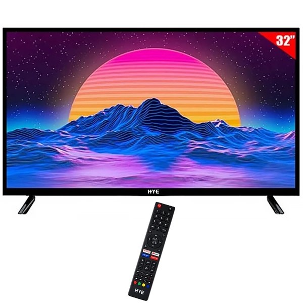 Smart TV LED 32" HYE TV32ATHW HD Android TV Wi-Fi con Conversor Digital